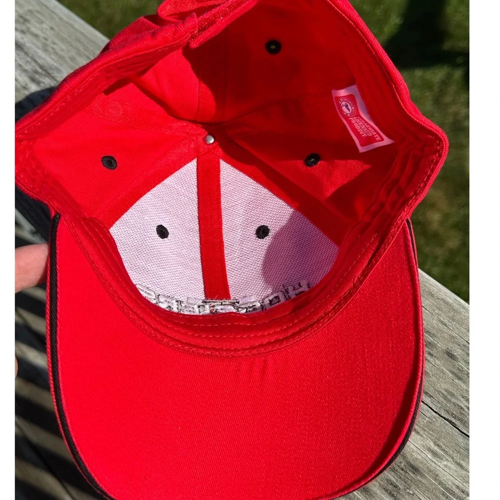 Indiana University Hoosiers Hat Red Embroidered IU NCAA Adjustable Cap Mens